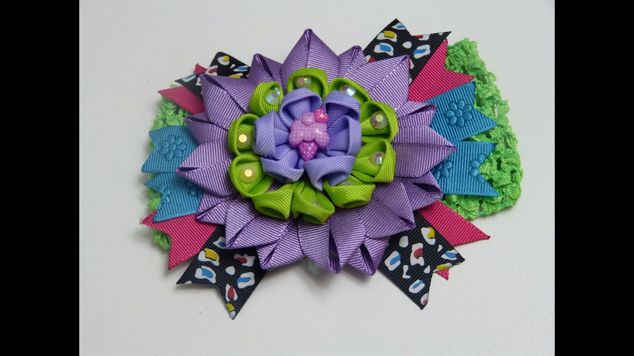 Como Hacer Hermosos Moños y Flores con cinta,  How to make ribbons and flowers with ribbon