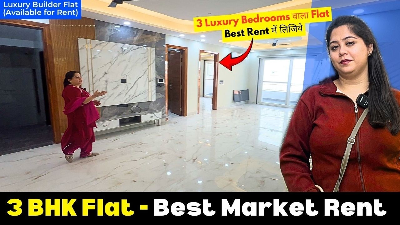 Luxury Flat - 3 BHK Builder Flat for Rent - Dwarka Sector 8 A, New Delhi (Builder Flat)