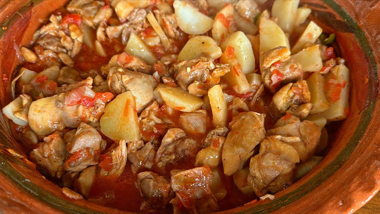 Receta de Pollo Jugoso Con Papas, Almuerzo o Comida