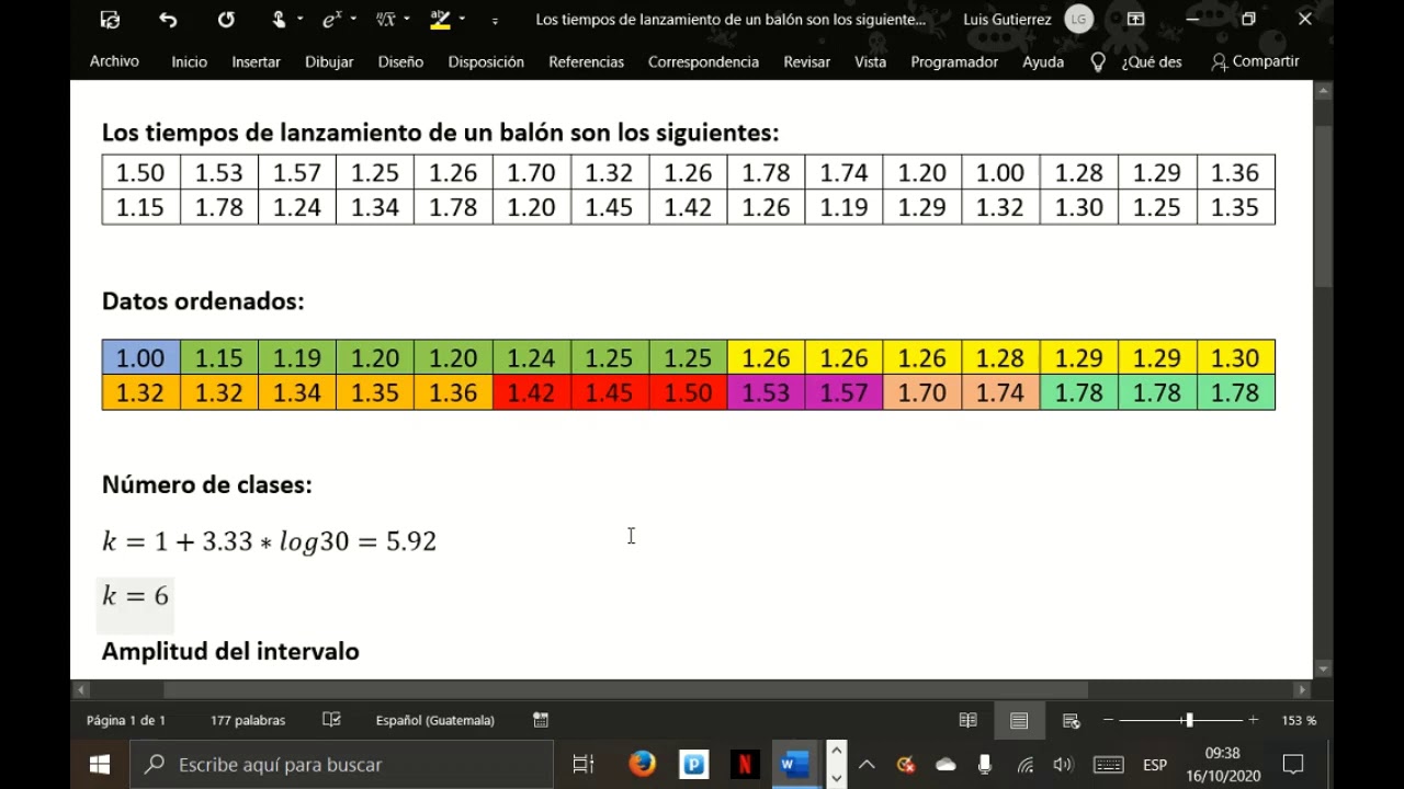 DATOS CON DECIMALES ESTADISTICA
