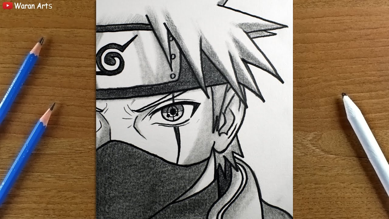 How to Draw Kakashi Hatake || Easy Anime Drawing || Naruto Drawing Tutorial for beginners