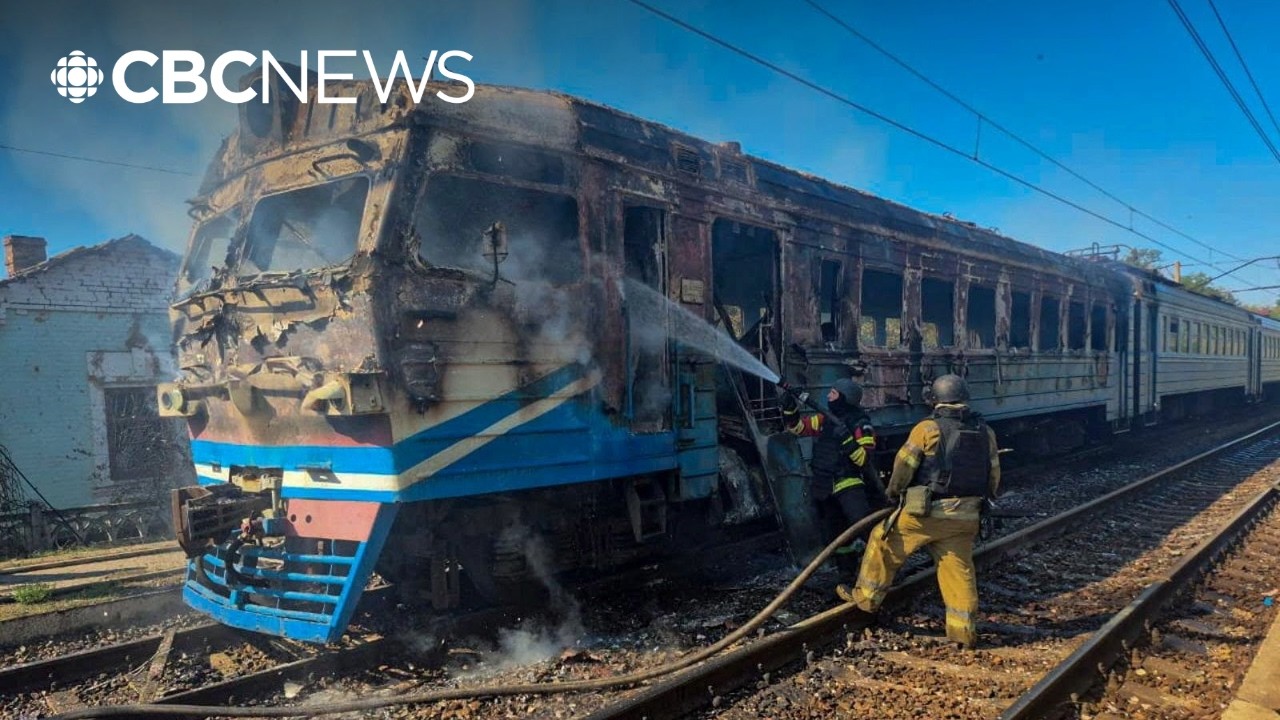 Russia attacks commuter train in Ukraine's Kharkiv region