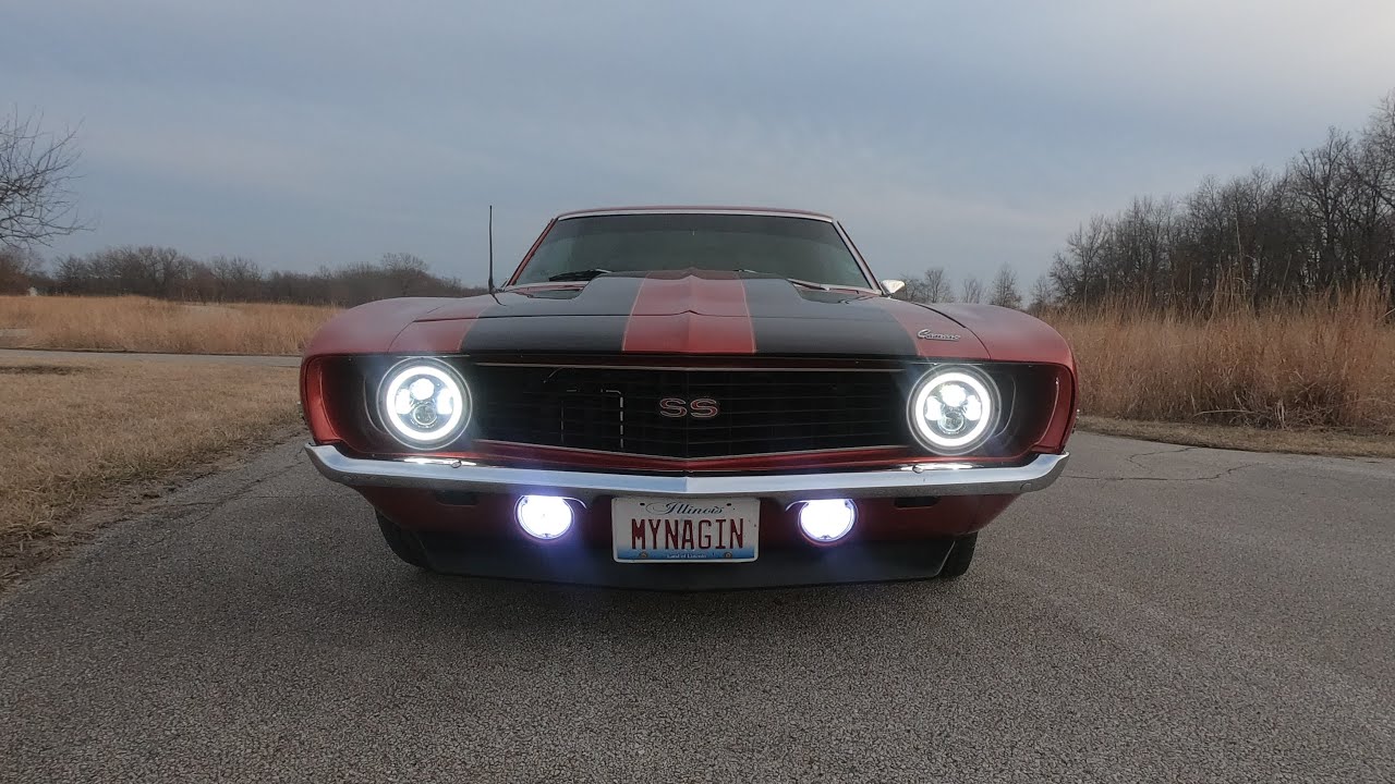 Светодиодные фары Camaro 1969 года и фары Halo