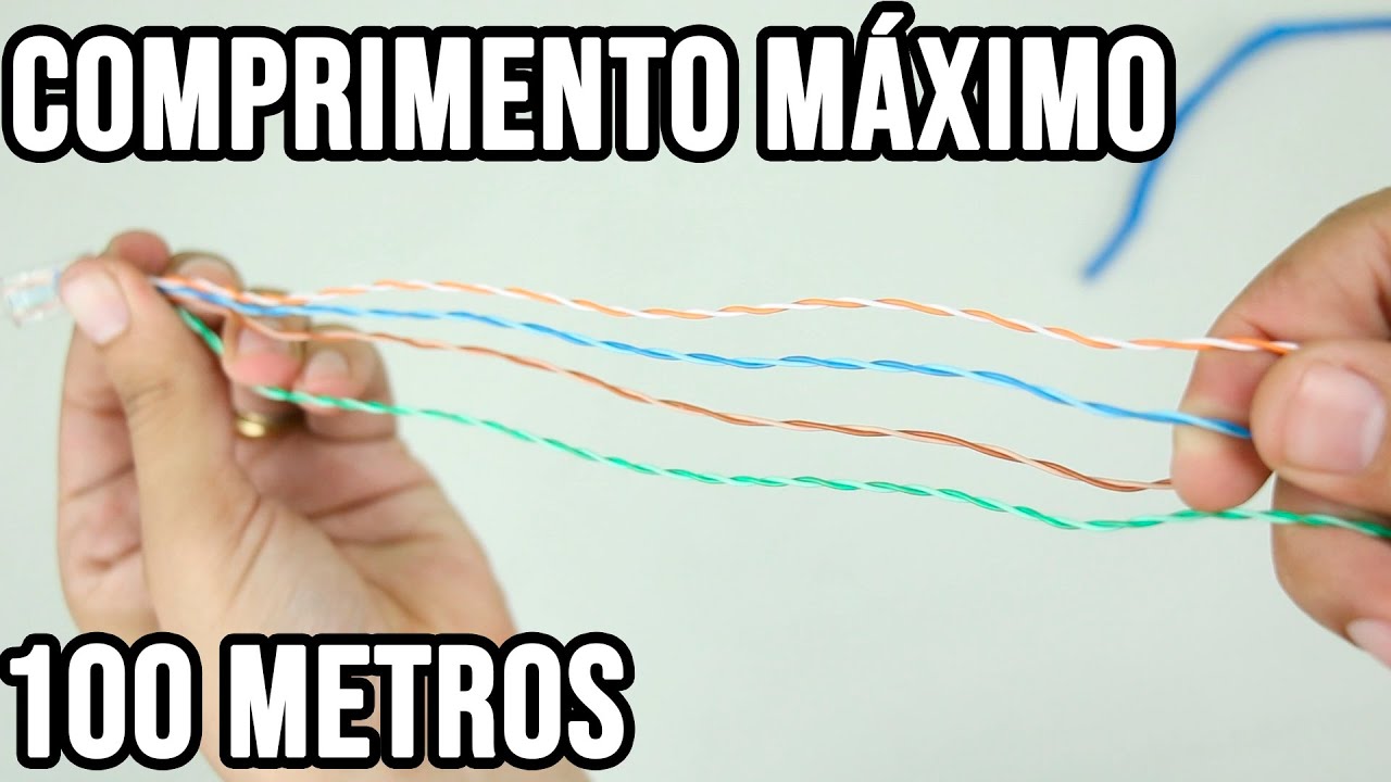 Porque o cabo de rede tem limite máximo de 100 metros de comprimento