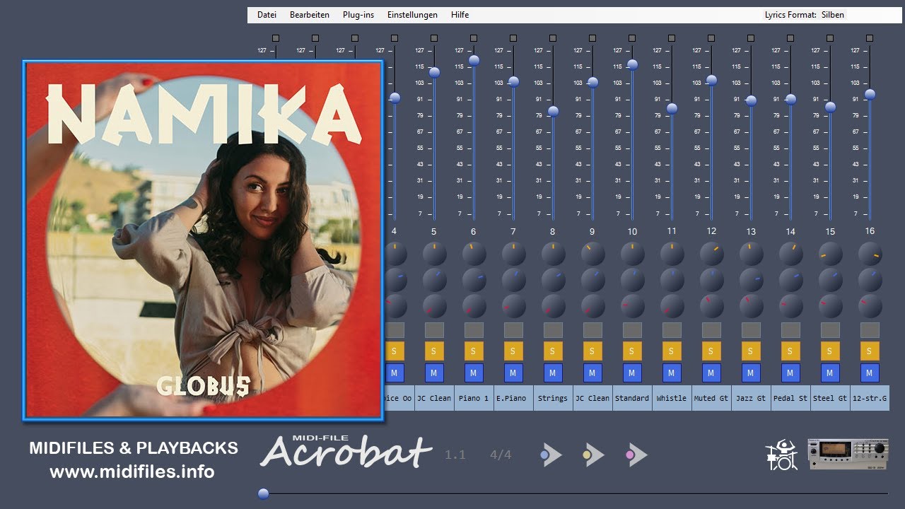 Namika - Globus (MIDI-File mit MIDI-File Acrobat)