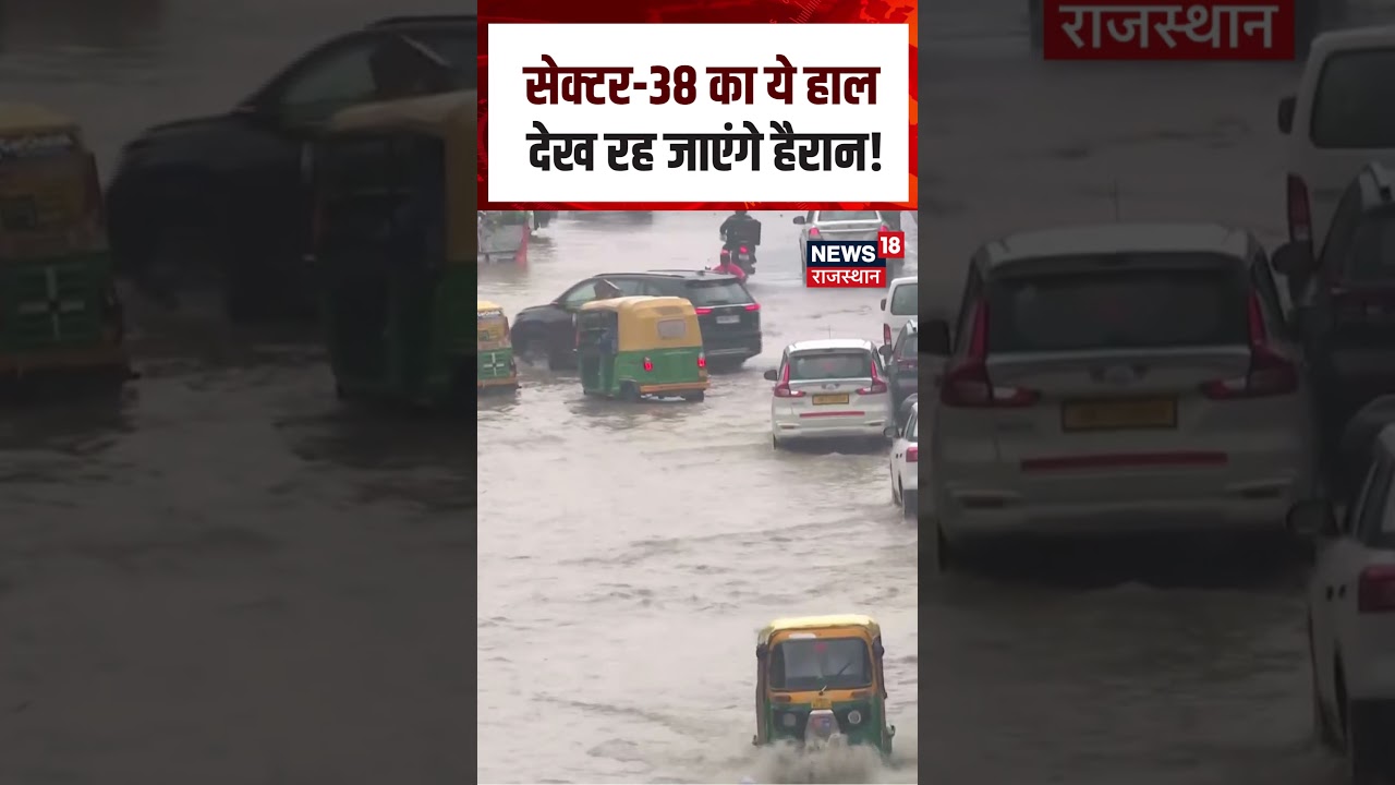 Gurugram Viral Video: सेक्टर-38 का ये हाल देख रह जाएंगे हैरान! |N18S| Top | Shorts | Flood Viral