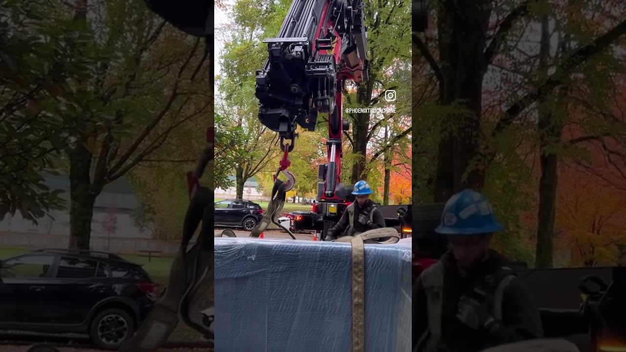 Too Big for Your Elevator? We Can Help | Crane Lifting a Couch Through the Balcony