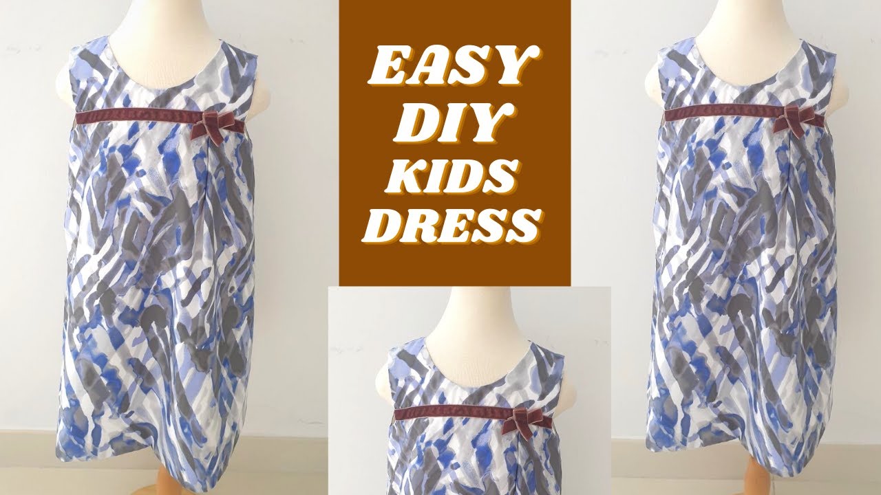 DIY ELEGANT WAY TO MAKE INVERED PLEAT DRESS WITH A BEAUTIFUL HEM FINISHED