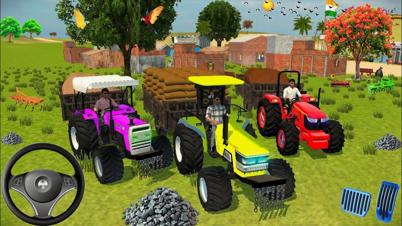 John Deere 🚜 Messi 🚜 Arjun 🚜 running 3D #gameplay #viralvideo 