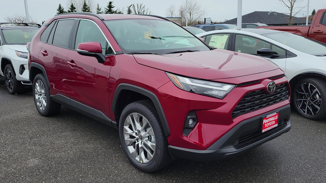 2025 Toyota RAV4 XLE Premium AWD in Ruby Flare Pearl & Ash Softex