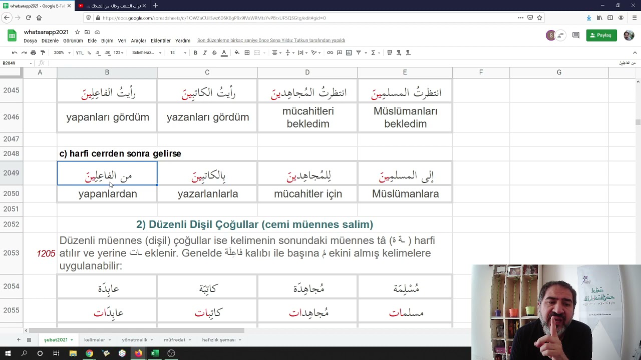 12. hafta konu anlatımı: Musenna, tesniye, cemi müzekker salim, cemi müennes salim, cemi teksir