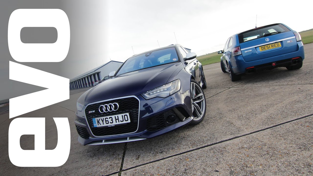 Audi RS6 Avant v Vauxhall VXR8 Supercharged | evo TRACK BATTLE