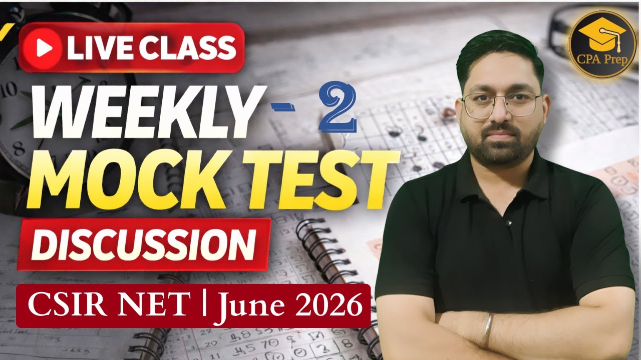 Weekly Mock Test Discussion |CSIR NET LIFE SCIENCE June 2026| #drajitrai