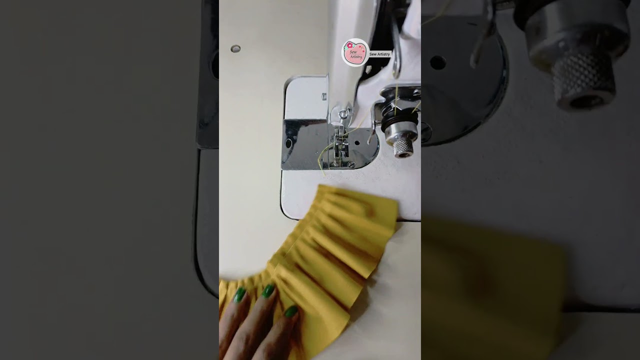 Invisible ruffles sewing method 