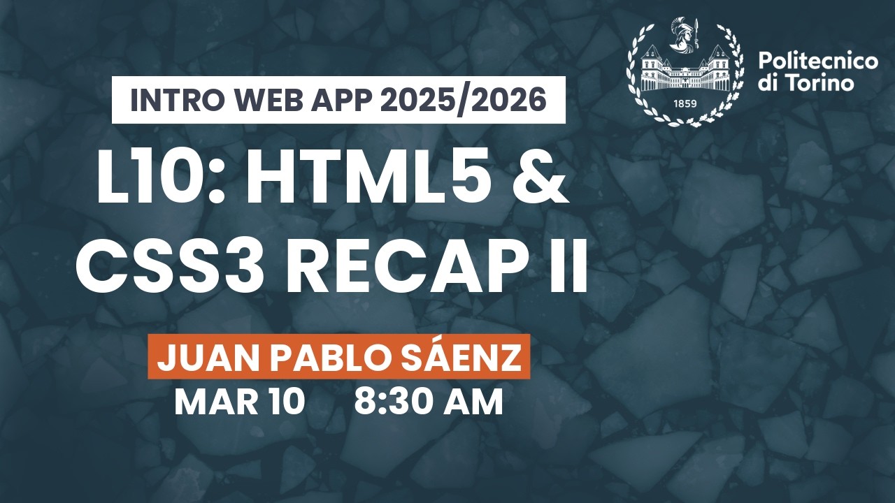 IWA 25/26 - L10: HTML5 & CSS3 Recap II