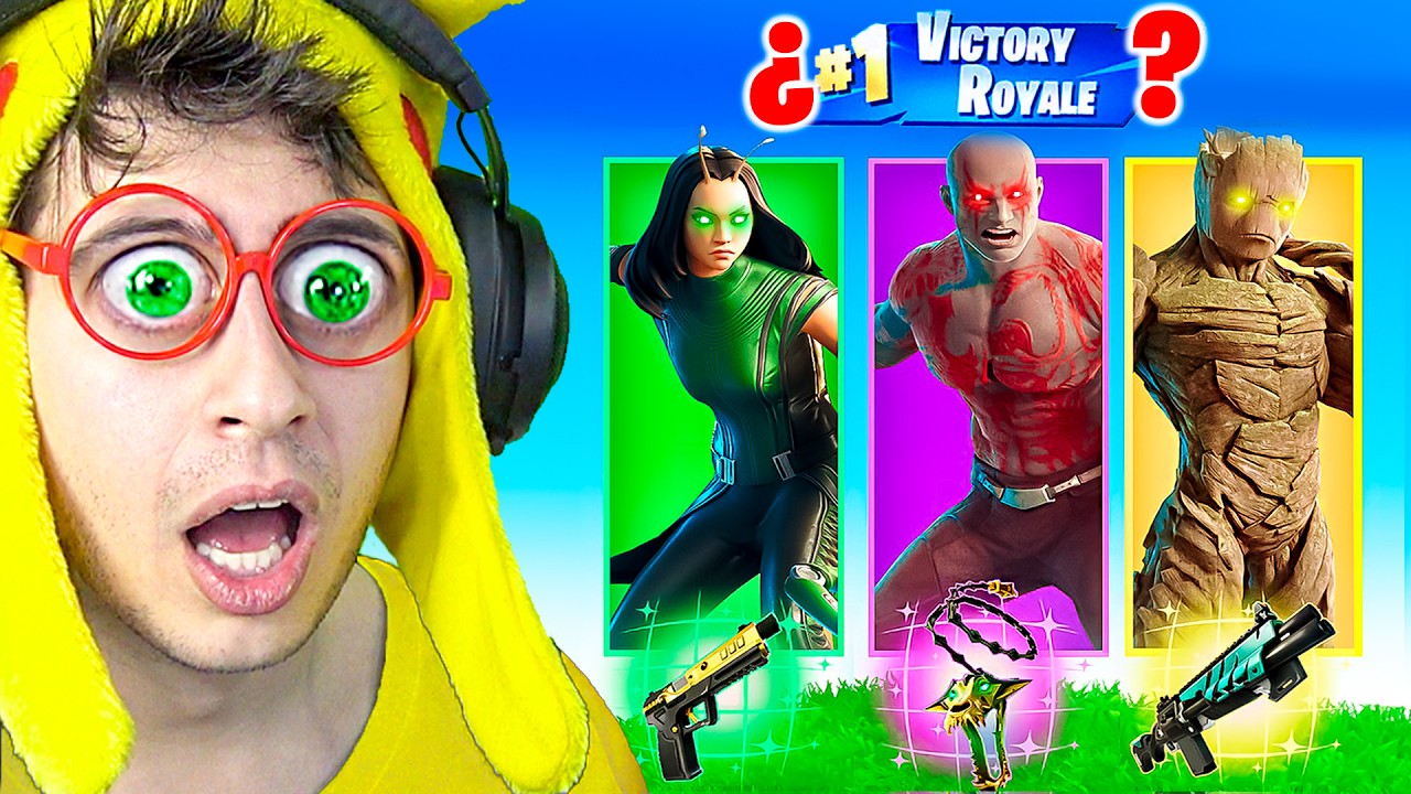 GUARDIANES de LA GALAXIA Skin Challenge 🌌🚀! (con mi Hermano 😂) - Fortnite
