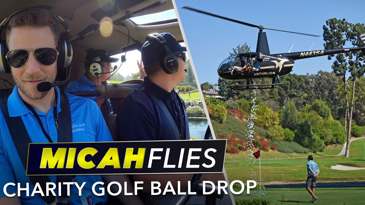 Helicopter Golf Ball Drop for Charity | Micah Flies