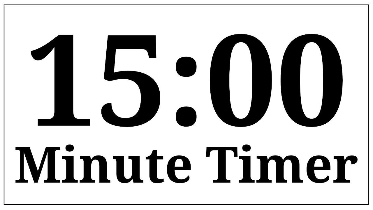 ⏱️ 15-Minute Countdown Timer | Simple Visual Focus Timer