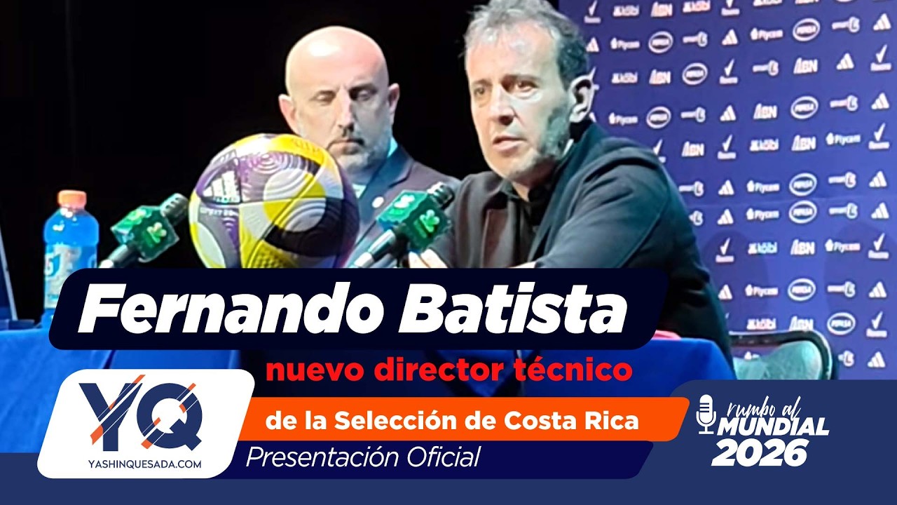 Presentación completa de Fernando Batista como nuevo director técnico de la Selección de Costa Rica