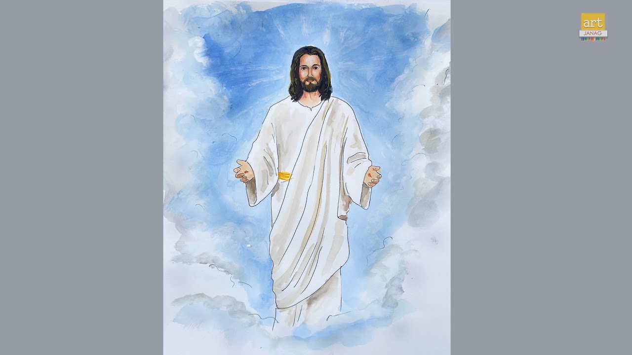 How to Draw Jesus Christ II How to Draw An Easter Drawing II #artjanag