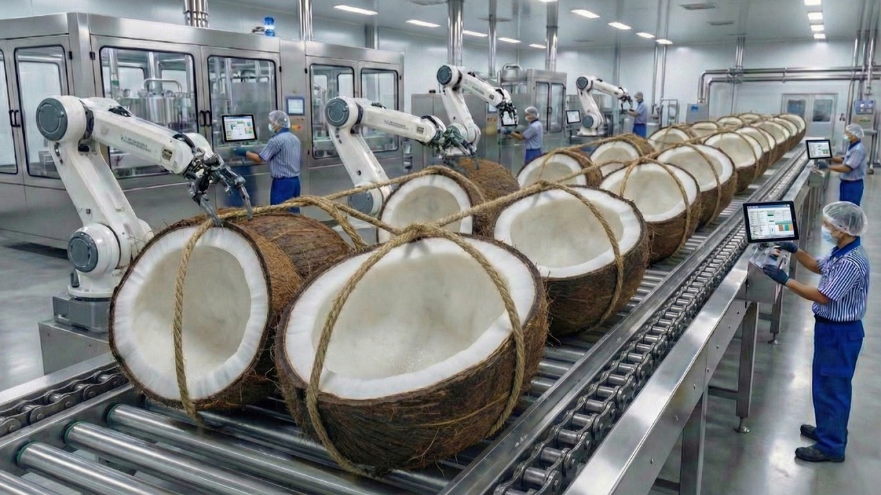 Dentro de la megafábrica de aceite de coco: cómo se elabora el aceite número 1 (proceso completo)