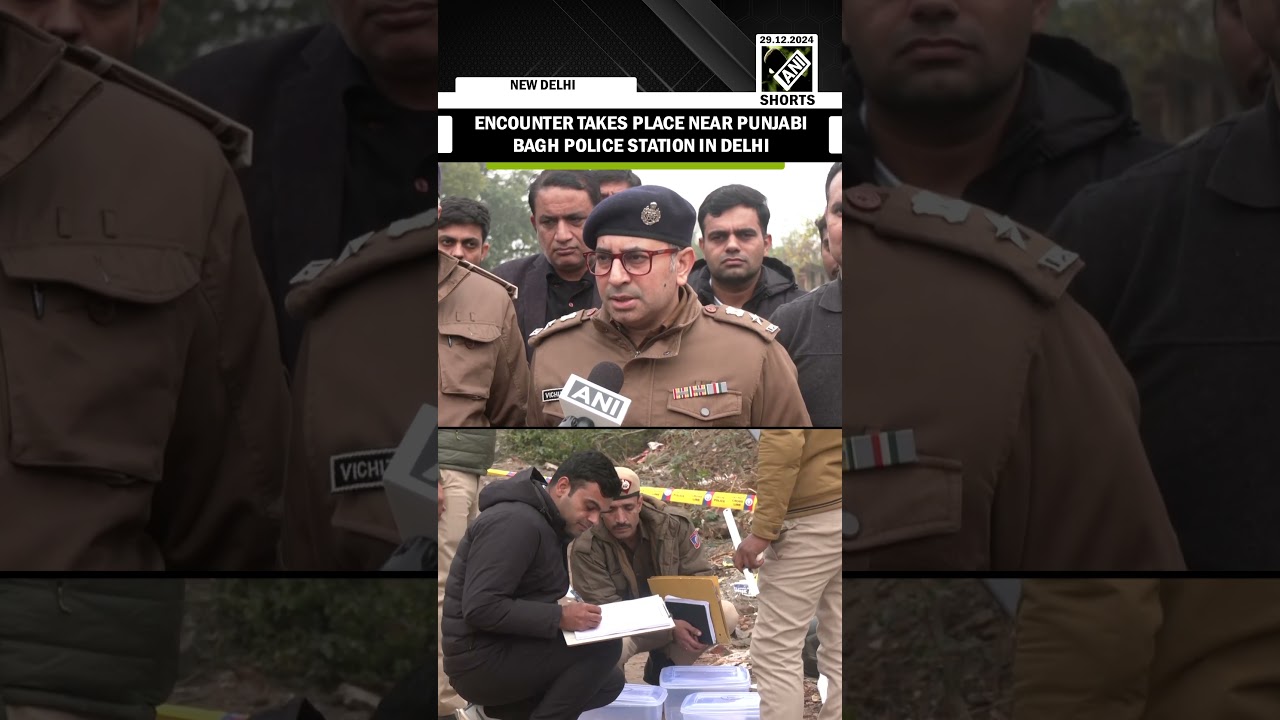 Encounter between Police & miscreants near Punjabi Bagh Police Station in Delhi