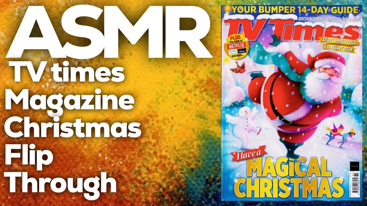 ASMR TV times christmas magazine flip through, StevenAntonyASMR