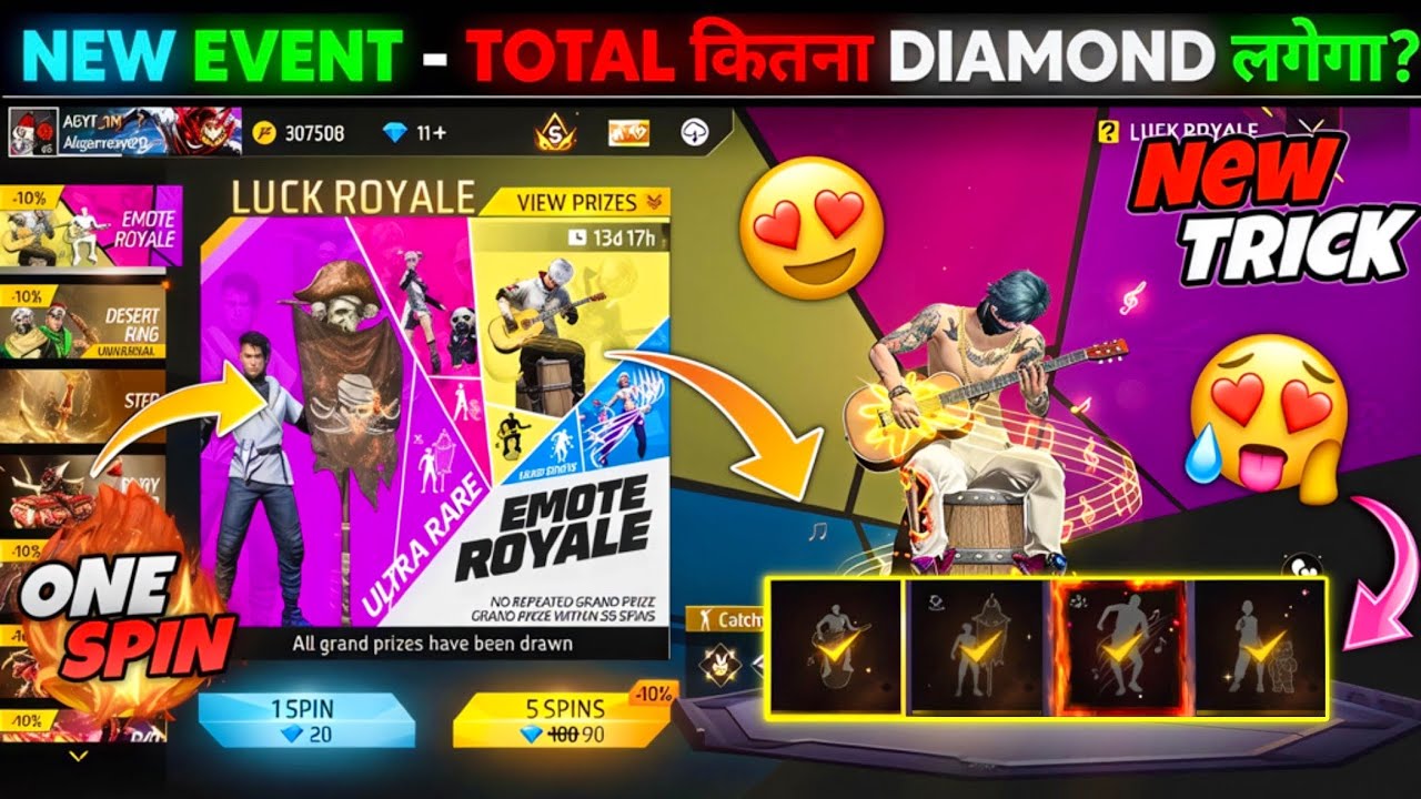 NEW EMOTE ROYALE EVENT FREE FIRE😍 | PIRATES FLAG EMOTE RETURN EVENT SPIN🥳 | FREE FIRE NEW EVENT🤯||