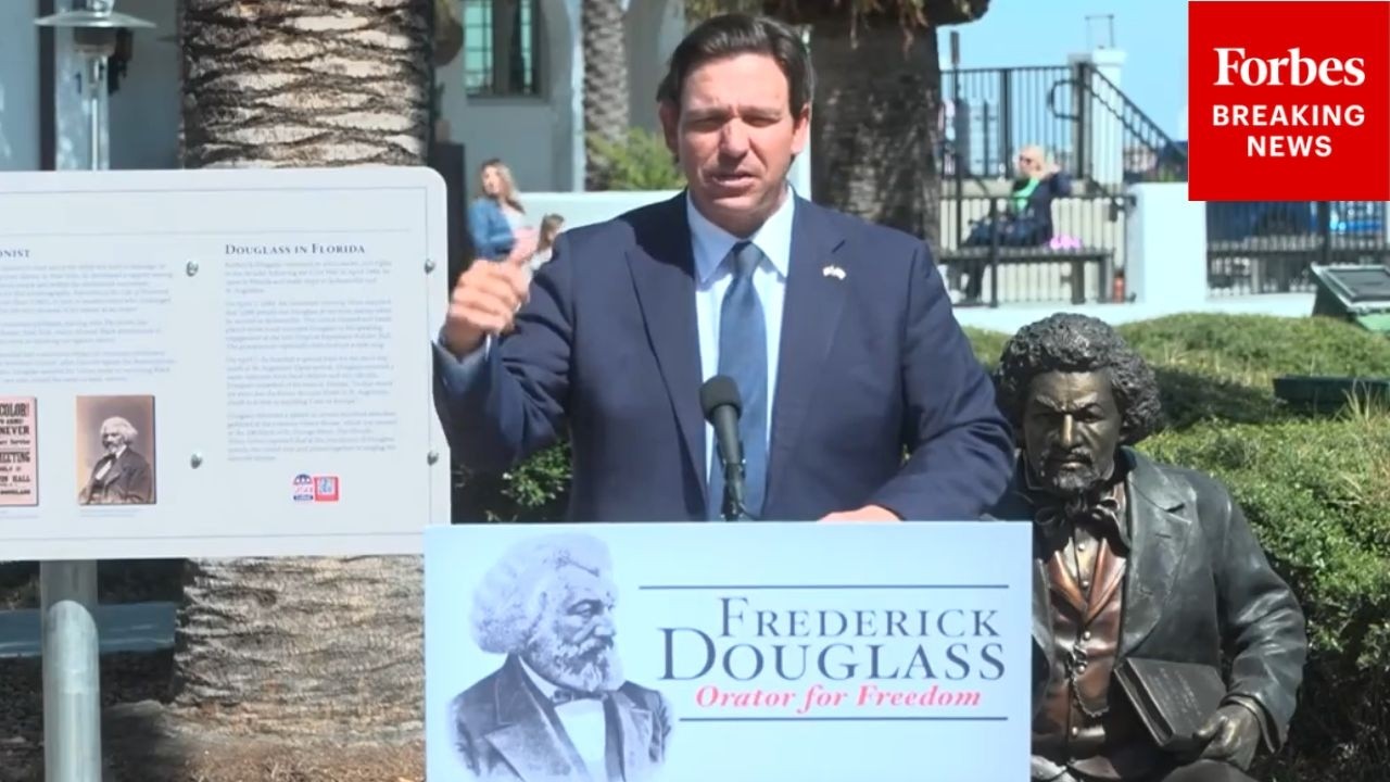 BREAKING NEWS: Ron DeSantis Unveils Frederick Douglass Statue In St. Augustine, Florida