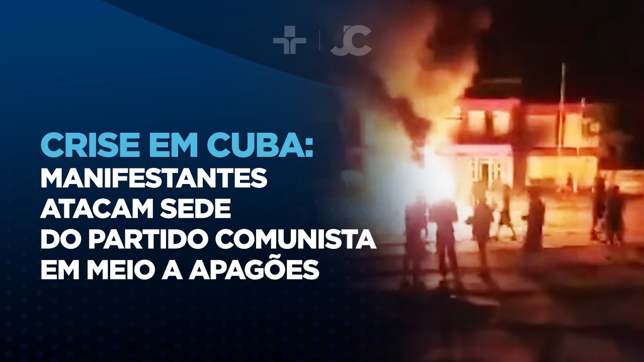 Crise em Cuba: Manifestantes atacam sede do Partido Comunista em meio a apag&otilde;es