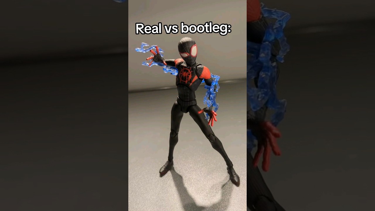 Настоящее против бутлега (Sentinel Miles Morales против бутлега CT Toys S.h Figuarts Miles)