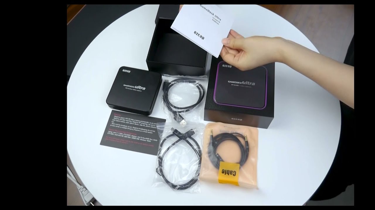 ezcap320 GameDock Ultra assessories details, the Chat Cable is Option.