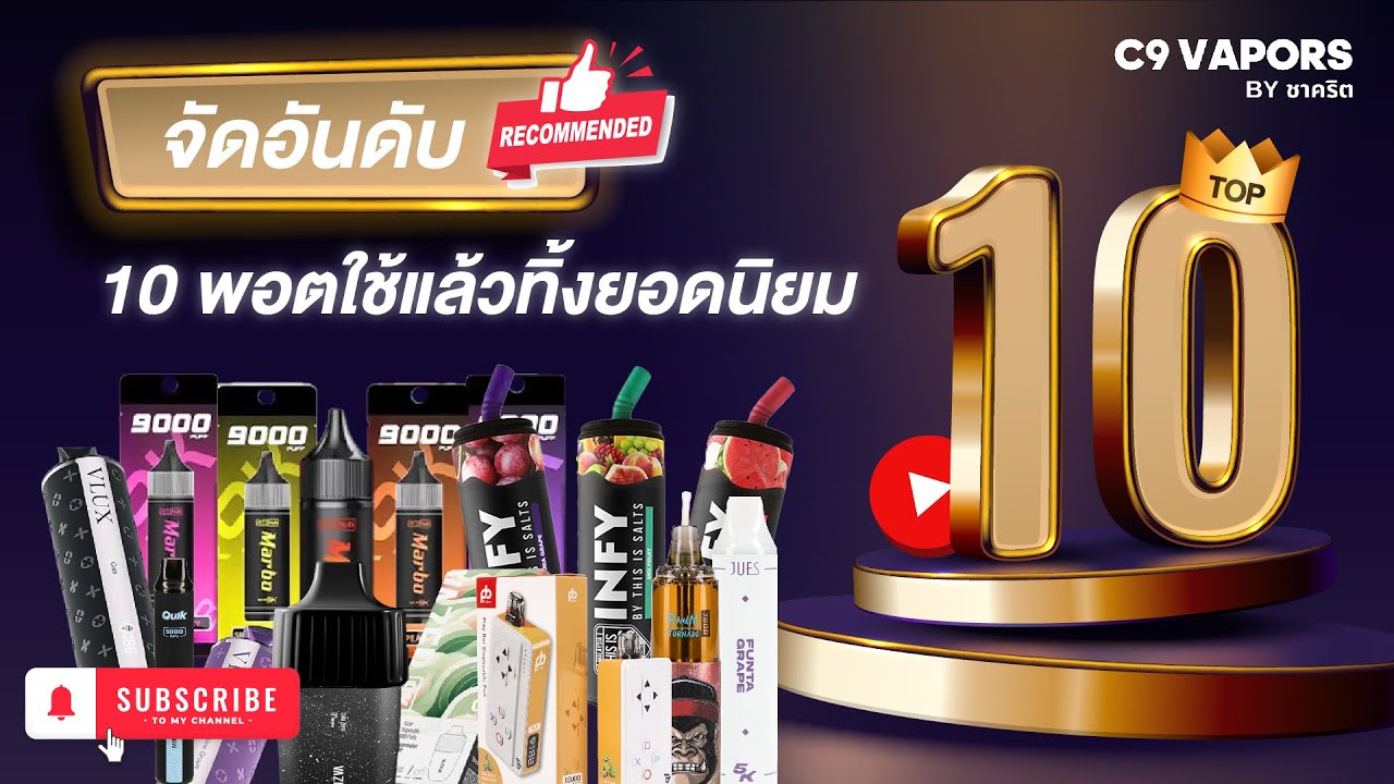 จัดอันดับ 10 พอตใช้แล้วทิ้งยอดนิยม 2024 ที่ไม่ควรพลาด