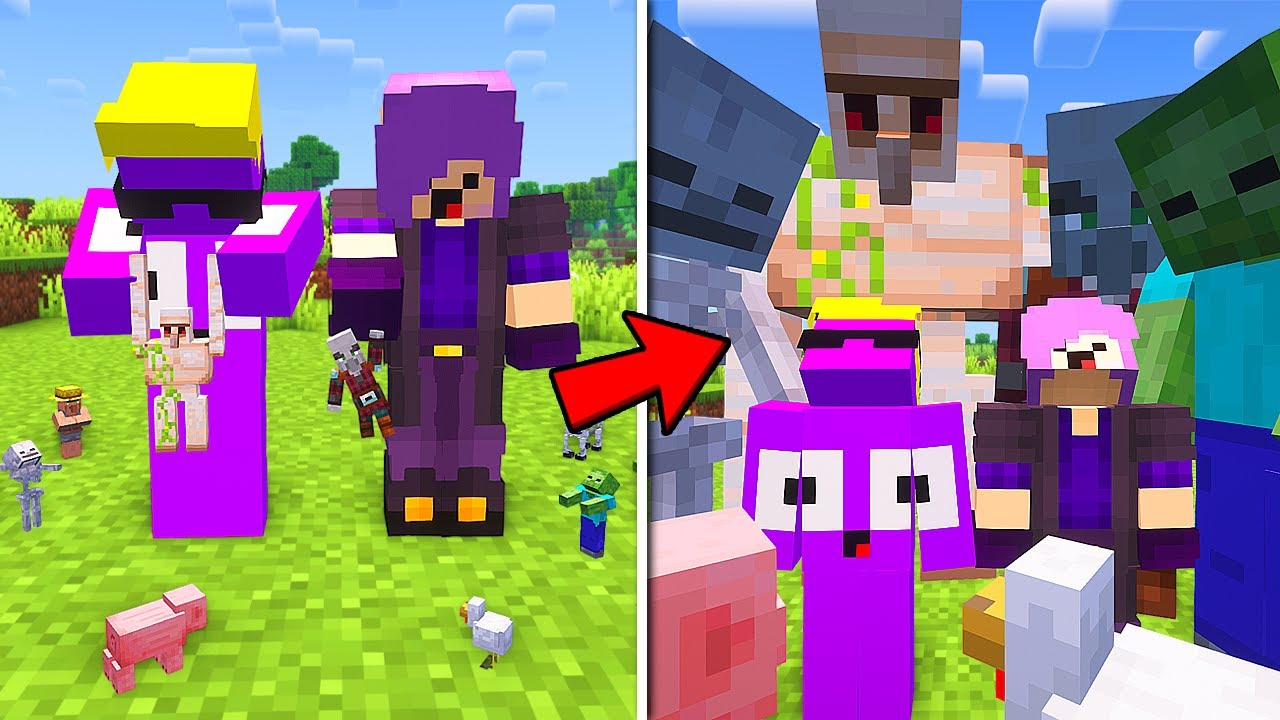 MINECRAFT mas os MOBS CRESCEM a cada MINUTO!!!