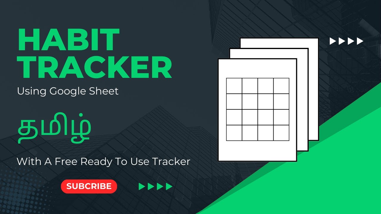Habit Tracker - Tamil | Download Free Ready To Use Tracker (Link In Description)