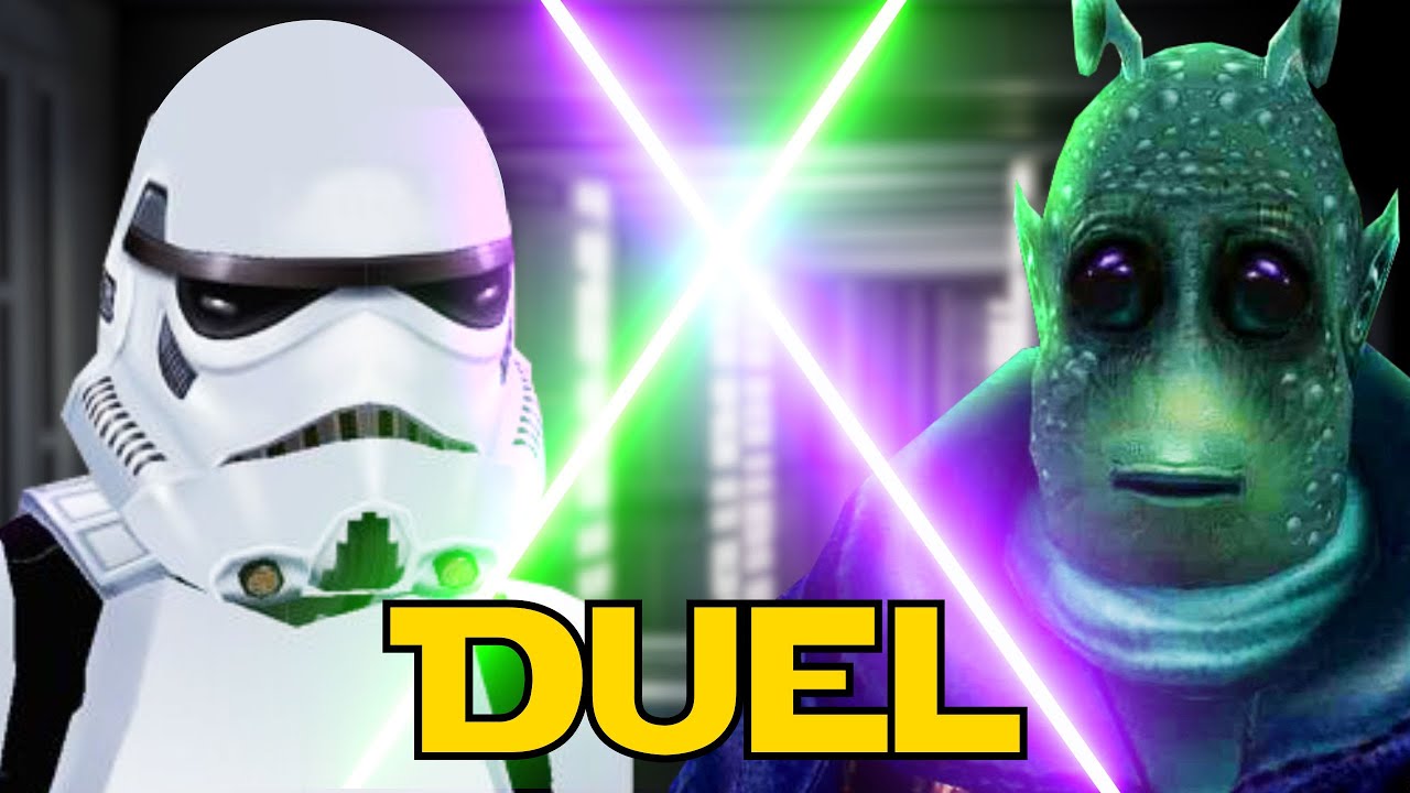 Reelo vs Stormtrooper (Duel) | Star Wars Jedi Knight: Jedi Academy