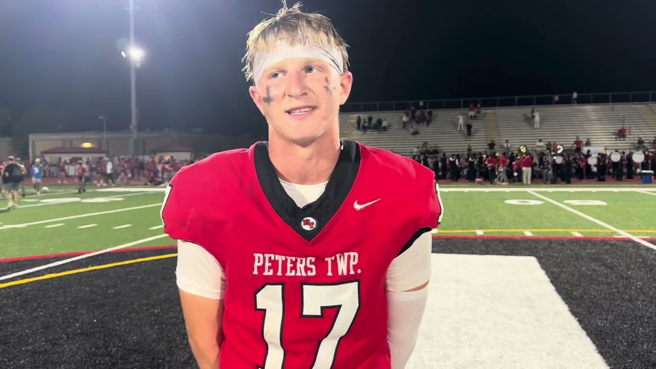 Peters Township QB Nolan DiLucia Discusses 35-6 Win over Trinity