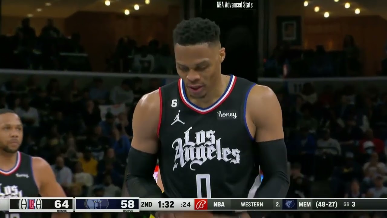Russell Westbrook 36 pts 4 reb 10 ast vs Memphis Grizzlies | 2023-03-29