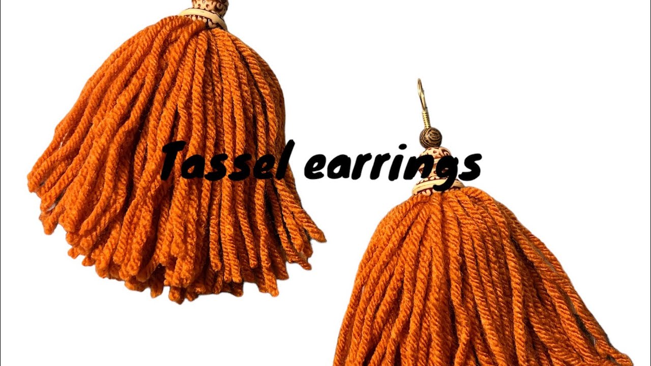 Как сделать серьги с кисточками из пряжи #TasselEarrings #TasselJewelry #DIY
