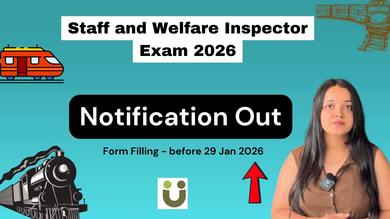 Staff and Welfare Inspector Exam - 2026 notification is OUT - RRB CEN 08/2025 Recruitment