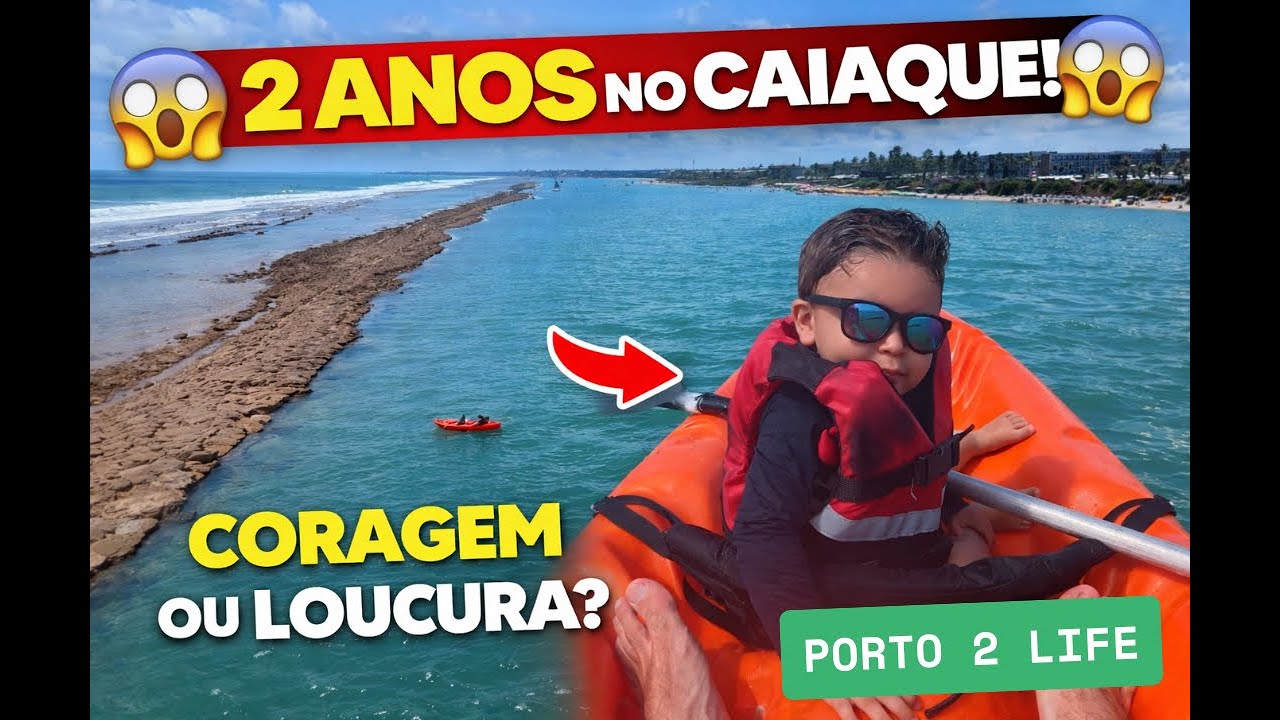 LEVEI MEU FILHO DE 2 ANOS NO CAIAQUE NO MAR! 😱🛶 (Olha a reação do Apolo)