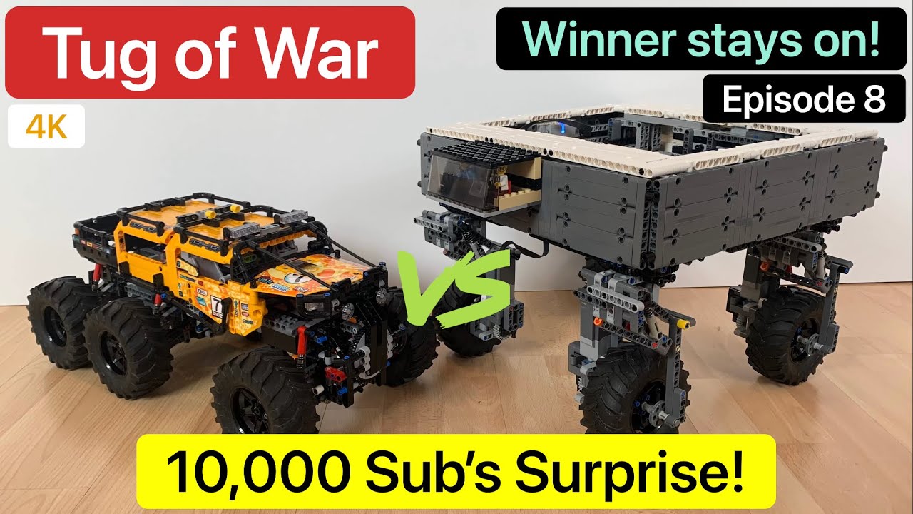 TUG OF WAR! Lego technic 42099 6x6 vs Mighty Bobber! Winner Stays On! Eps 8 + 10,000 Sub Surprise 4K
