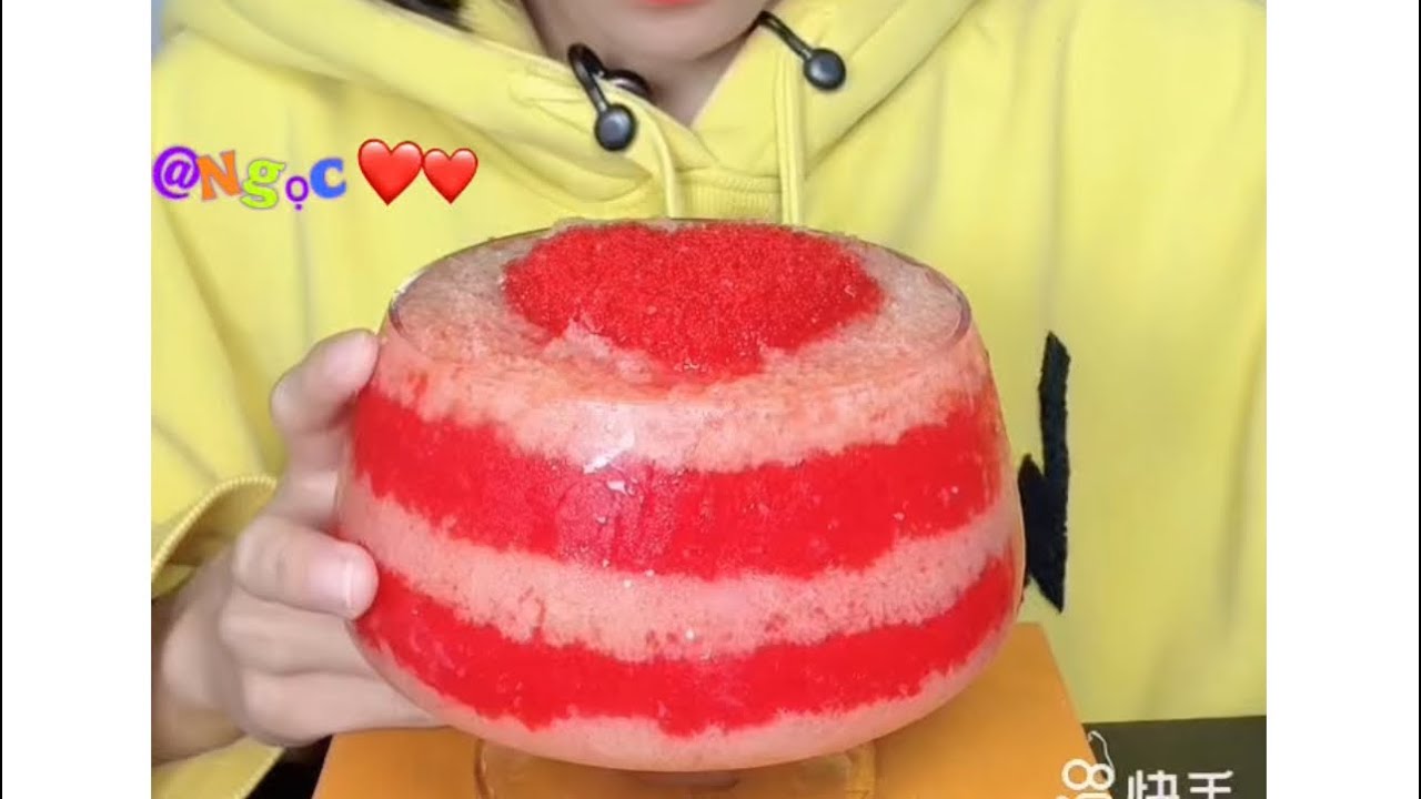 ASMR ) Cut Eating  Mixed Colored Fish Eggs  and Garlic🐟🐠 🐡🐡