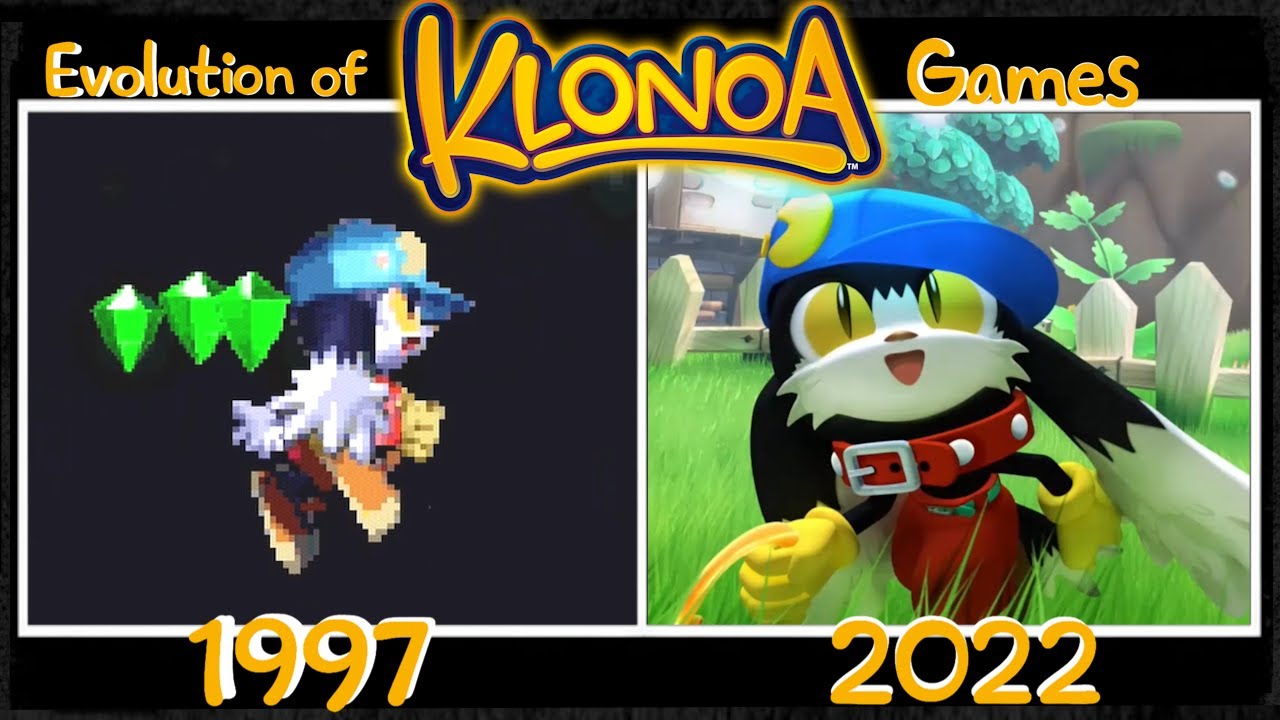 Evolution of Klonoa Series 1997 - 2022 from Door to Phantomile - Phantasy Reverie Series All 9 Games