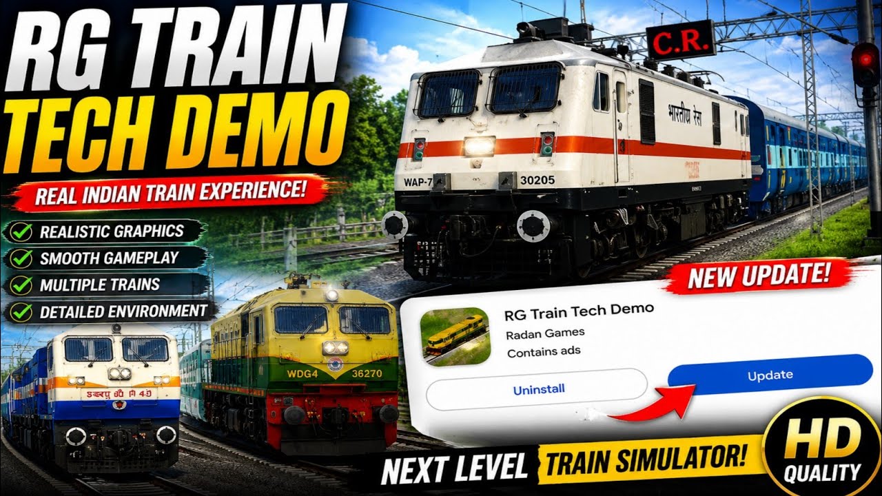 RG Train Tech Demo New Update | RG Train Tech Demo Download | Mumbai Local Train Update