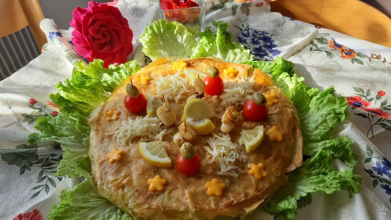 بسطيلة بالحوت بدون شعرية  صينية بطريقة مبسطة للمبتدئين 🐟🦐🦑🥬🌶