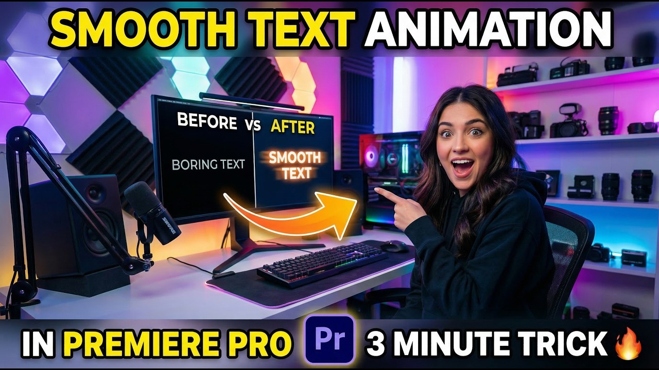 Smooth Text Animation Tutorial | Premiere Pro | Beginner to Pro 🔥