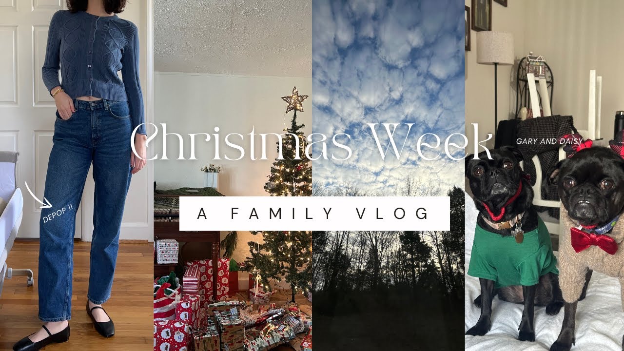Christmas Vlog {family in town, gary and daisy, modeling for Depop}
