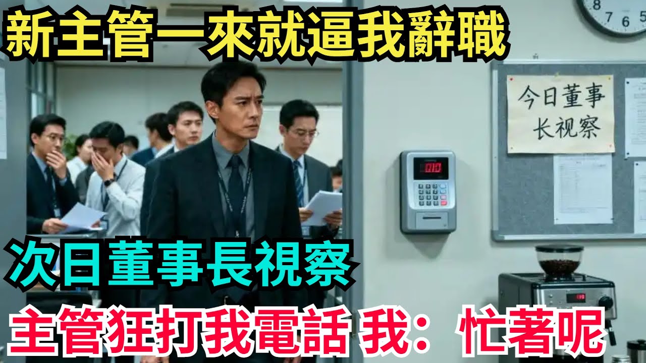 新主管一來就逼我辭職，次日董事長視察，主管狂打我電話，我：忙著呢【奇聞秘事】#奇聞#案件#真相#揭秘#秘事#故事#案件解讀