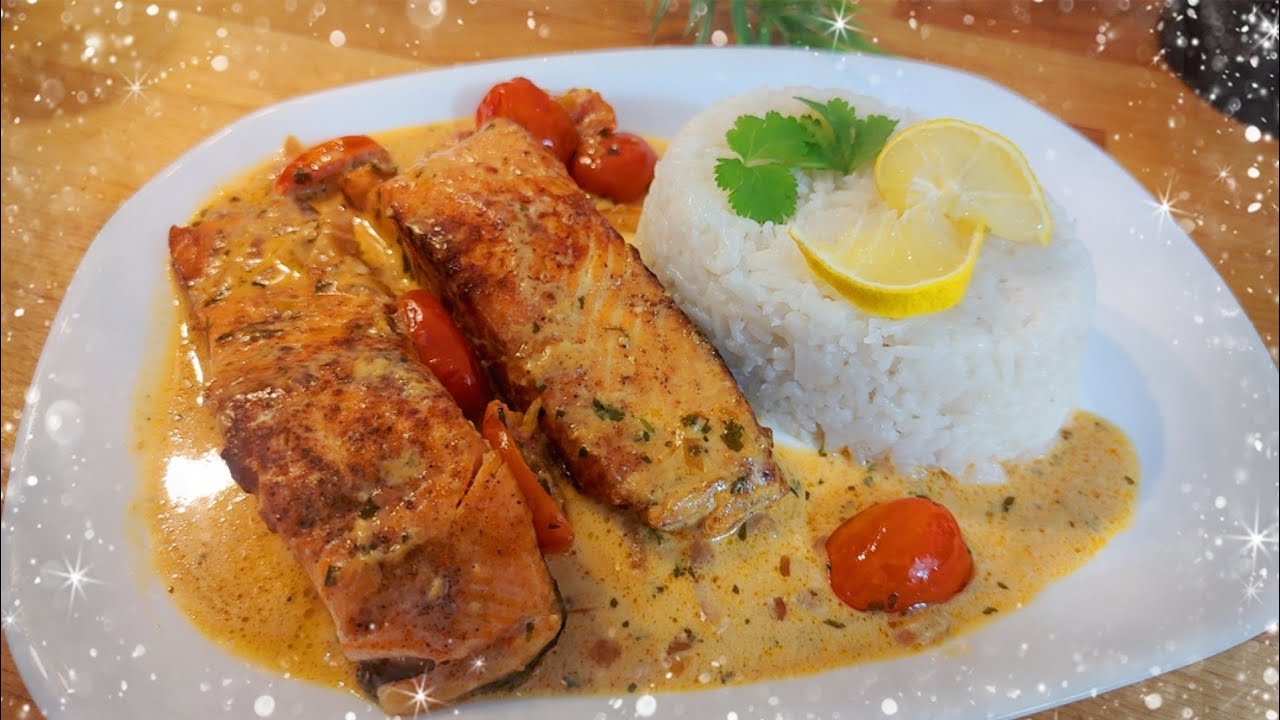PAVÉ DE SAUMON AVEC UNE SAUCE CRÉMEUSE 
